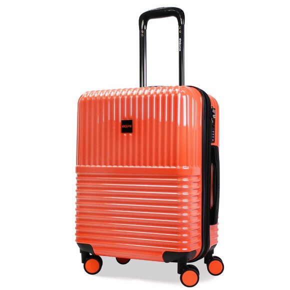 World Traveler Dejuno Tonal 20-Inch Carry-On Polycarbonate Luggage - Coral - Picture 1 of 7